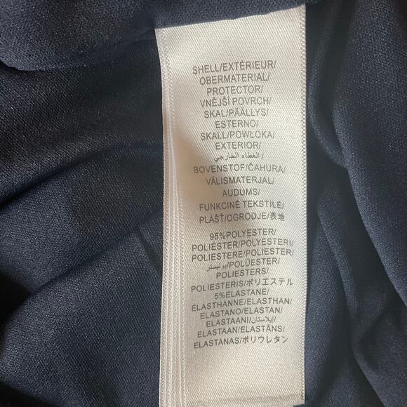 Adrianna Papell Long Sleeved Evening Gown Blue Metallic Size 8 Thigh Slit Formal - Picture 10 of 13